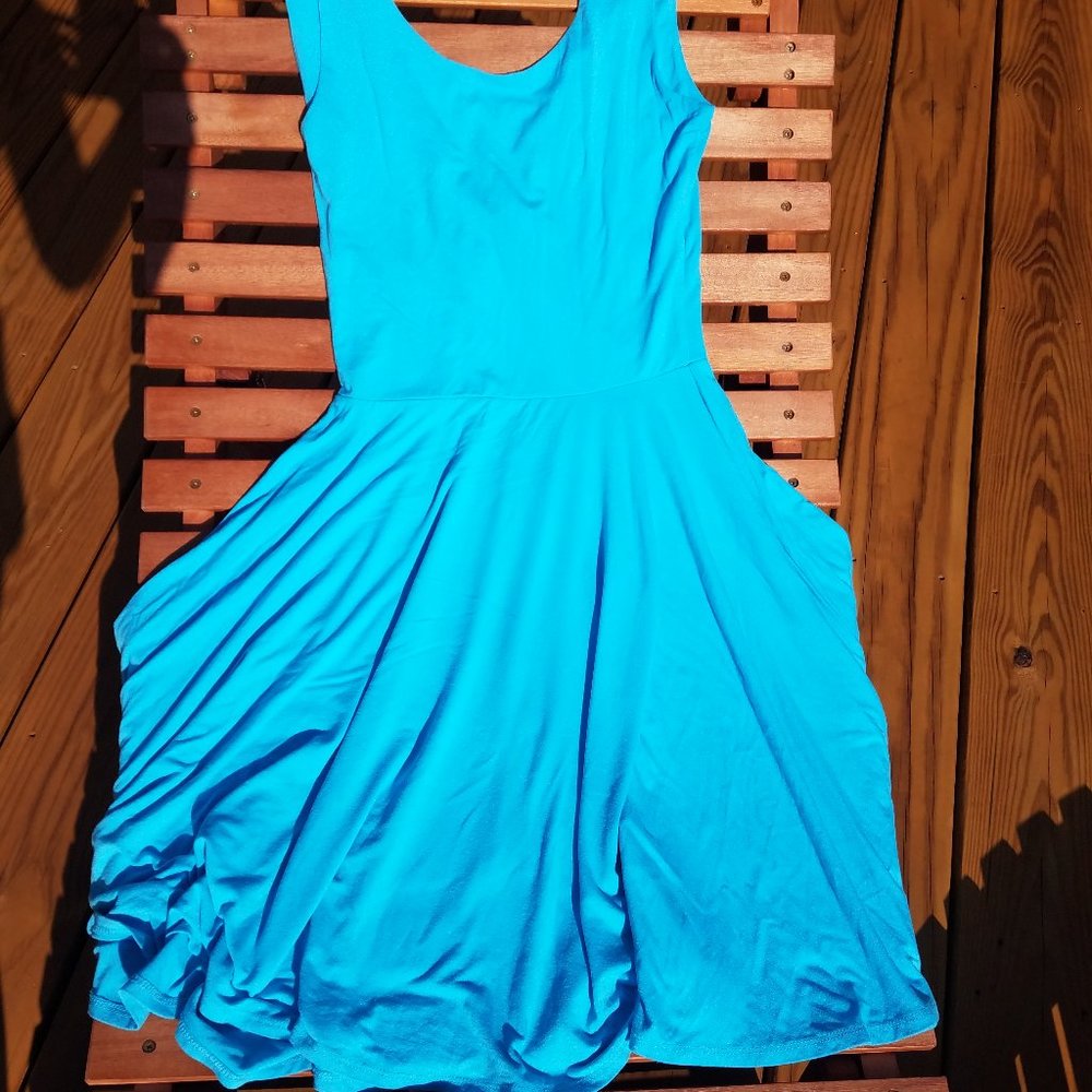 Turquoise Fit and Flare Cynthia Rowley Dress XS